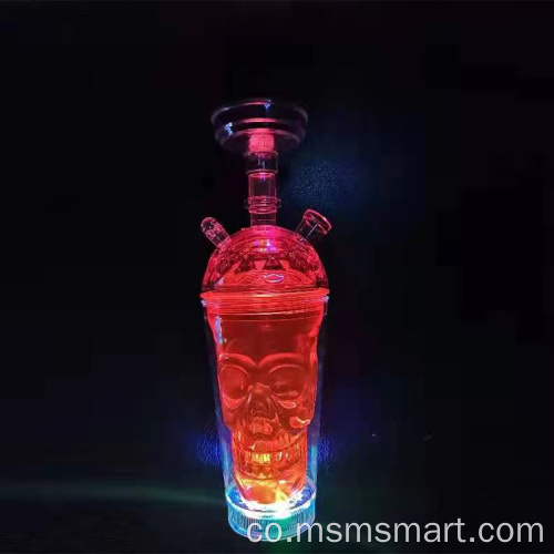 Tazza di narghilè portatile shisha cù luce led